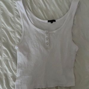 white cropped tank top